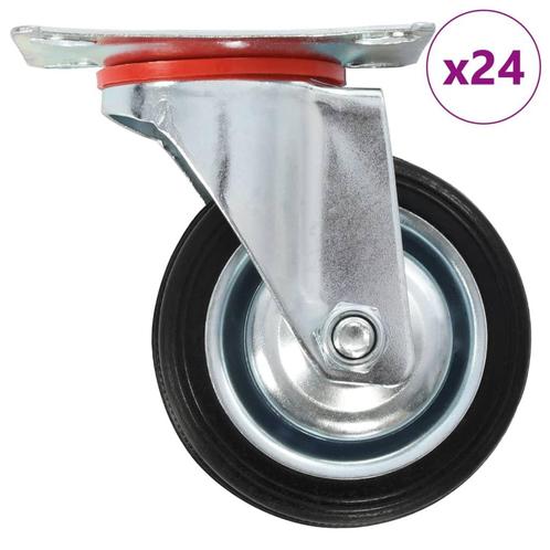 vidaXL 24 st Zwenkwielen 75 mm, Doe-het-zelf en Bouw, Overige Doe-Het-Zelf en Bouw, Nieuw, Verzenden