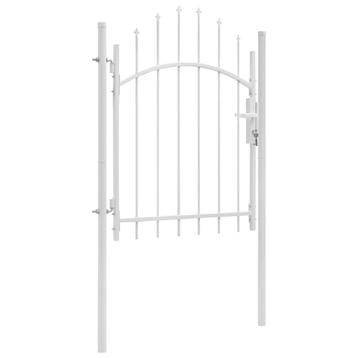 vidaXL Poort 1x1,75 m staal wit, Verzenden