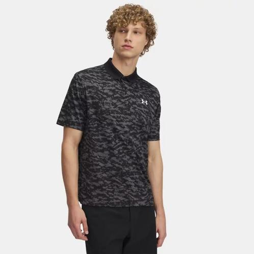 Under Armour Matchplay Printed Polo-Blk 008 - Maat MD, Kleding | Heren, T-shirts, Nieuw, Maat 48/50 (M), Ophalen of Verzenden