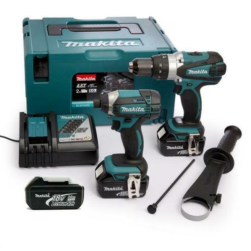 Makita DLX2145JX1 18V Li-Ion accu klopboor-/schroefmachine (, Bricolage & Construction, Outillage | Foreuses