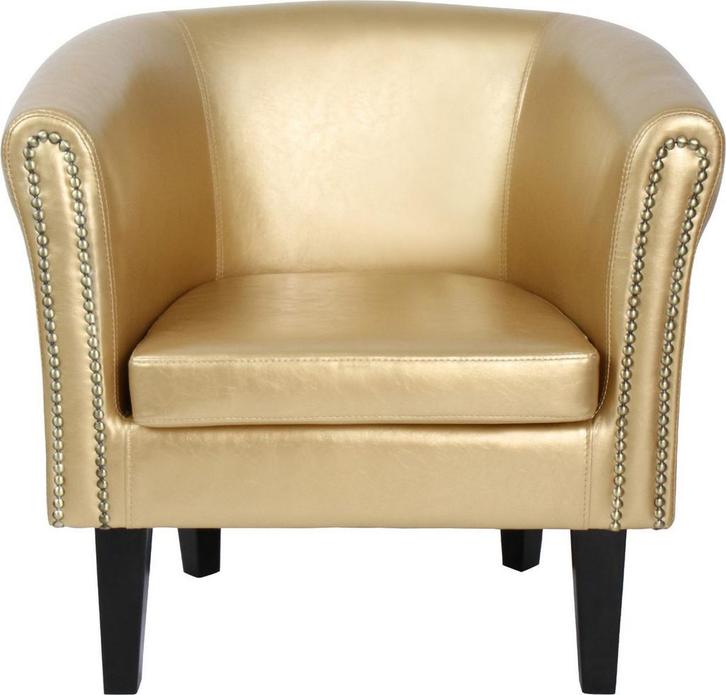 Chesterfield fauteuil - Goud - 67 x 72 x 60 cm, Huis en Inrichting, Overige Huis en Inrichting, Verzenden