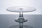 Plat à tarte - Transparante art deco taartschaal op voet -
