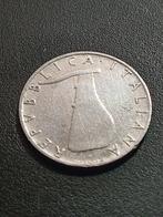 Italië, Republiek 5 Lire 1956 Delfino (Zonder