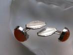Argent, ambre - Boutons de manchette - Art déco, Antiek en Kunst