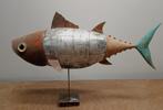 Copper steampunk tuna fish, Antiquités & Art, Art | Peinture | Moderne