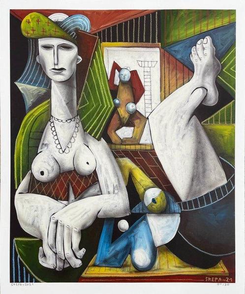 SKEPA (1978) - Femmes d’Alger, Antiek en Kunst, Kunst | Schilderijen | Modern
