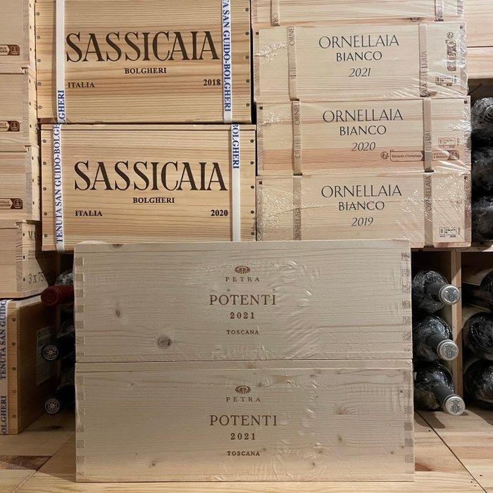 2022 Petra, Potenti Cabernet Sauvignon - Toscane DOCG - 2, Verzamelen, Wijnen