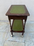 Wandtafel - Hout, Leder, Metaal - Rollende tafel