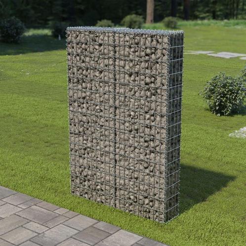 vidaXL Mur à gabion avec couvercles Acier galvanisé, Jardin & Terrasse, Clôtures de jardin, Neuf, Envoi