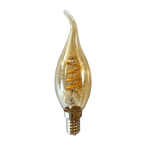 LED Filament E14 Kaars Tip 2W Dimbaar Amber 2400K, Huis en Inrichting, Lampen | Losse lampen, Nieuw, Overige fittingen, Verzenden