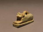 Oud-Egyptisch Faience Amulet van de God Khnum. Late Periode, Verzamelen