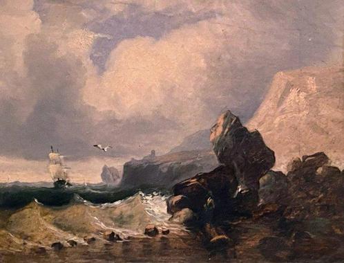 Giacinto Corsi di Bosnasco (1829-1909) - Mare in tempesta, Antiek en Kunst, Kunst | Schilderijen | Klassiek