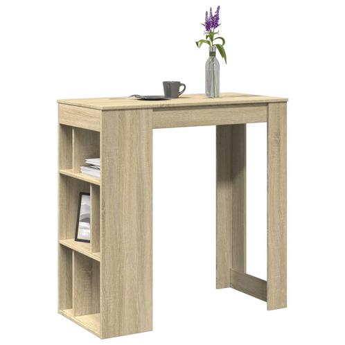 vidaXL Bartafel met rekken 102x50x103,5 cm hout sonoma, Huis en Inrichting, Tafels | Eettafels, Nieuw, Verzenden