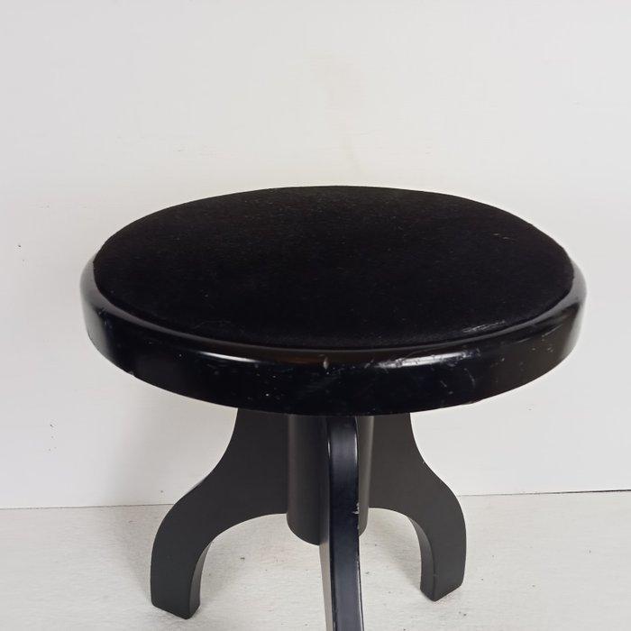 Tabouret - Acier, Bois, Velours - Réglable en hauteur, Antiek en Kunst, Kunst | Designobjecten