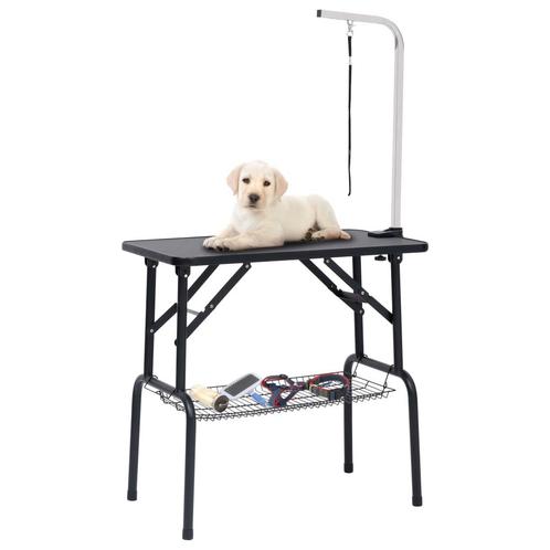 vidaXL Hondentrimtafel verstelbaar met 1 lus en opbergschap, Animaux & Accessoires, Autres accessoires pour animaux, Envoi