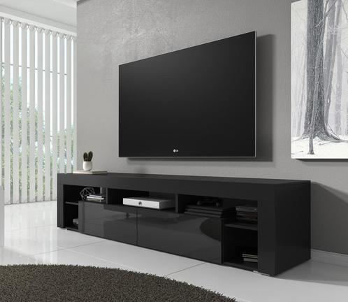 TV-Meubel - Zwart - 200x32x50 - TVKast - Modern, Maison & Meubles, Armoires | Mobilier de télévision, Envoi