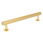 Meubelgreep groeven 160 mm oud goud, Klink of Kruk