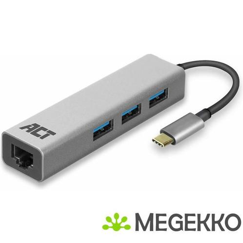 ACT USB-C Hub en Ethernet Adapter met USB-A, Informatique & Logiciels, Clés USB, Envoi