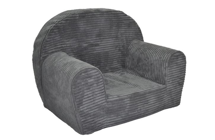 Kinderfauteuil LINCOLN | Corduroy Lichtgrijs | Nieuw | Sc..., Huis en Inrichting, Stoelen, Grijs, Eén, Nieuw, Overige materialen