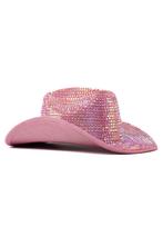 Cowboyhoed Roze Strass Steentjes Cowgirl Western Hoed Stoere, Kleding | Dames, Ophalen of Verzenden, Nieuw