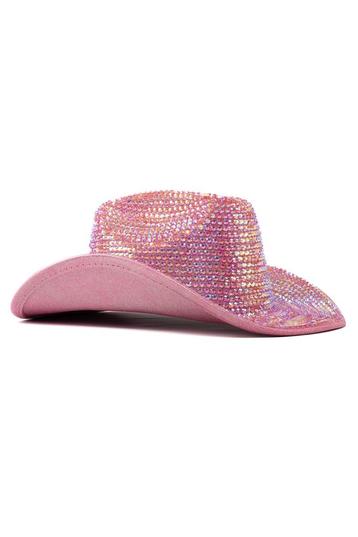 Cowboyhoed Roze Strass Steentjes Cowgirl Western Hoed Stoere, Kleding | Dames, Ophalen of Verzenden, Nieuw