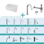 FonteinPack Rhea Mini XXS 30,5x18x11 cm Links Chroom (Keuze, Doe-het-zelf en Bouw, Sanitair, Ophalen of Verzenden, Nieuw, Chroom