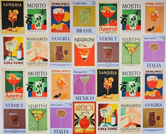 Arazzo Retro Mixology van exclusief fluweel - 120x140cm -, Huis en Inrichting, Overige Huis en Inrichting