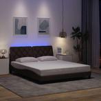 vidaXL Bedframe met LED zonder matras 160x200 cm stof, Huis en Inrichting, Verzenden, Nieuw