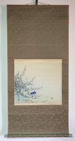Gentians and crickets / Japanese Vintage Hanging Scroll, Antiek en Kunst