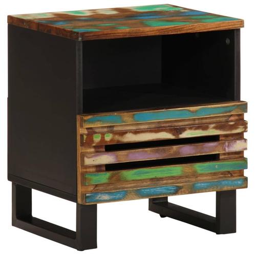 vidaXL Nachtkastje 40x34x46 cm massief gerecycled hout, Huis en Inrichting, Slaapkamer | Nachtkastjes, Nieuw, Verzenden