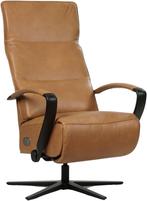 leren industriële relaxfauteuil - zithoogte medium -  (, Huis en Inrichting, Nieuw, Ophalen of Verzenden, 50 tot 75 cm, Leer