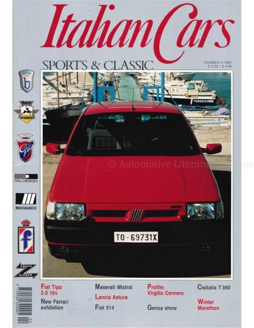 1991 ITALIAN CARS SPORTS & CLASSIC MAGAZINE ENGELS 04, Boeken, Auto's | Folders en Tijdschriften