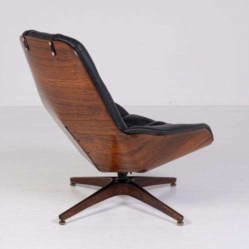 Plycraft - George Mulhauser - Fauteuil - Hout, Leder, Antiek en Kunst, Kunst | Designobjecten