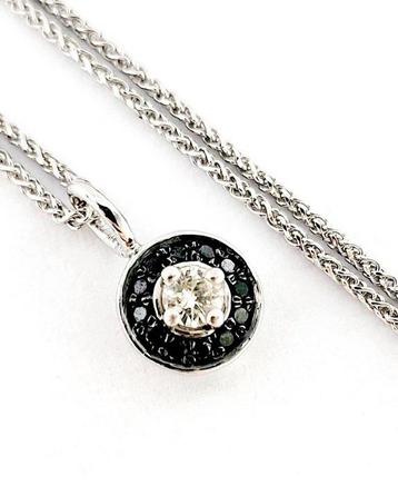Collier - 18 carats Or blanc - 0.40ct. tw. Diamant