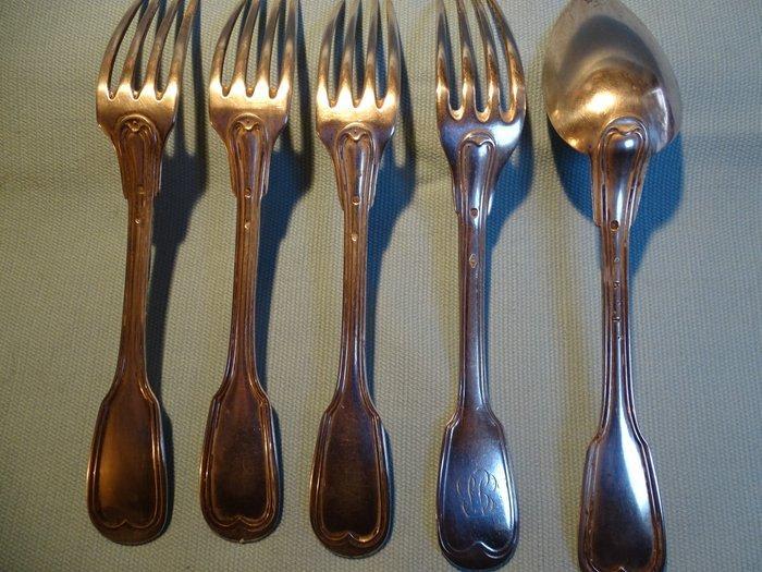 Fourchette (5) - Argent, Antiek en Kunst, Antiek | Zilver en Goud