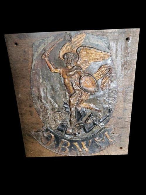 O.B.W.M - Plaque - Plaque dassurance de marque -, Antiek en Kunst, Kunst | Niet-Westerse kunst