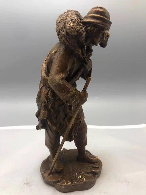 Figuur - Shepherd - Gegoten messing, Antiek en Kunst, Curiosa en Brocante