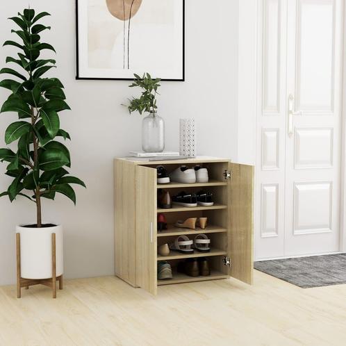 vidaXL Schoenenkast 60x35x70 cm bewerkt hout sonoma, Huis en Inrichting, Kasten | Schoenenkasten, Nieuw, Verzenden