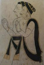 Miniature Ecole de Mewar Jodhpur Rajasthan - Inde - Fin