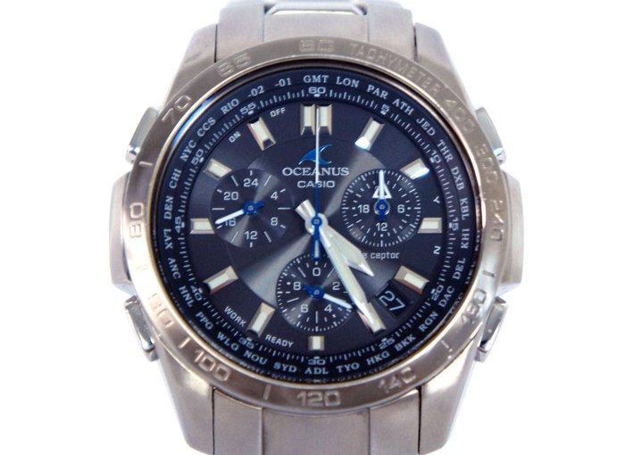 Casio - Oceanus Titanium Solar Radio-Controlled Chronograph, Handtassen en Accessoires, Horloges | Heren