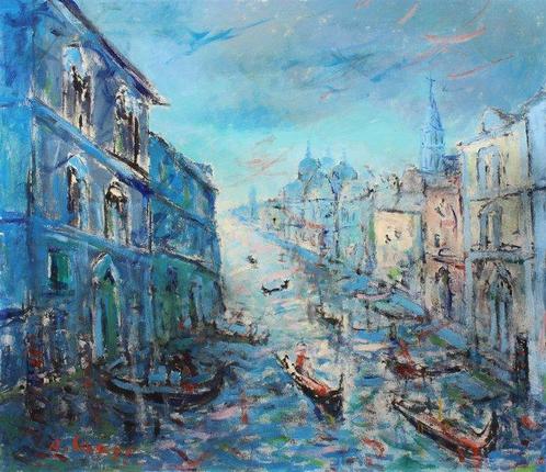 Armando Santi (1925 – 2015) - Scorcio di Venezia, Antiquités & Art, Art | Peinture | Classique