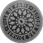 Bergers deurmat/voetmat rond FRED PARIS stof/vezel antraciet