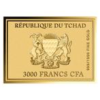 1/1000 Troy Ounce - Or .999 - 3000 CFA Francs Chad Sandro, Postzegels en Munten
