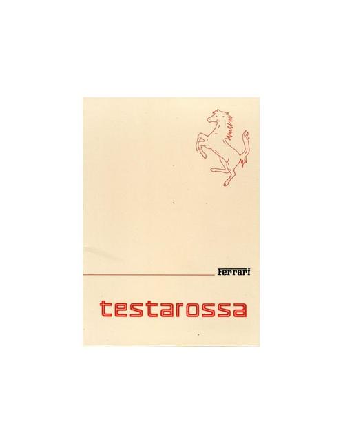 1985 FERRARI TESTAROSSA INSTRUCTIEBOEKJE 344/85, Autos : Divers, Modes d'emploi & Notices d'utilisation