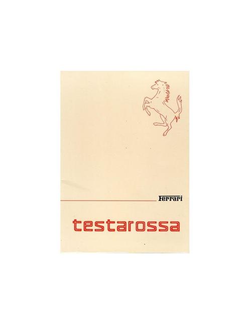 1985 FERRARI TESTAROSSA INSTRUCTIEBOEKJE 344/85, Auto diversen, Handleidingen en Instructieboekjes