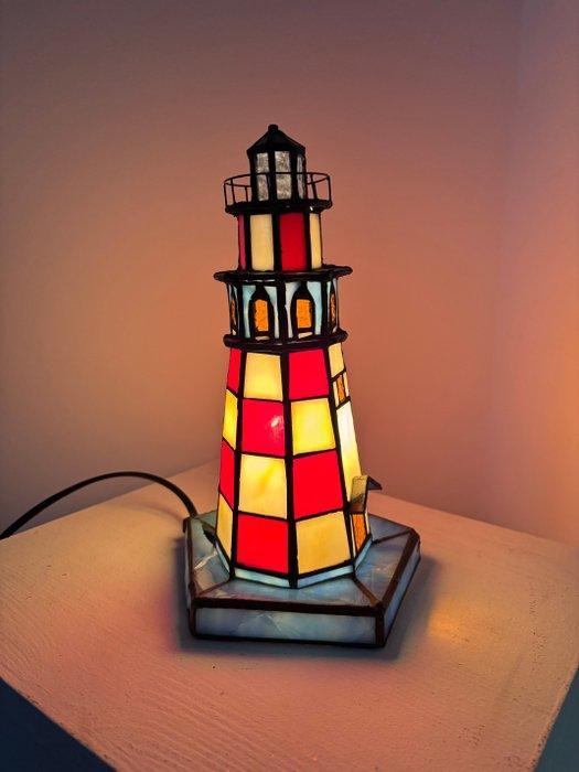 Lampe de table de chevet - Vitrail - Faro, Antiek en Kunst, Kunst | Designobjecten