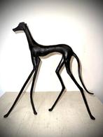 Abdoulaye Derme - Sculpture, Chien Lévrier - 35 cm - Bronze, Antiquités & Art