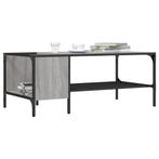 vidaXL Salontafel met rek 100x51x40 cm bewerkt hout grijs, Verzenden, Nieuw