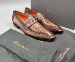 Santoni-UK10- Crododile-Pennyloafers - Loafers - Maat: EU, Kleding | Heren, Schoenen, Nieuw