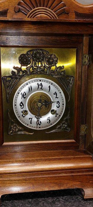 Tafelklok - Junghans - hout koper - 1920, Antiquités & Art, Antiquités | Horloges